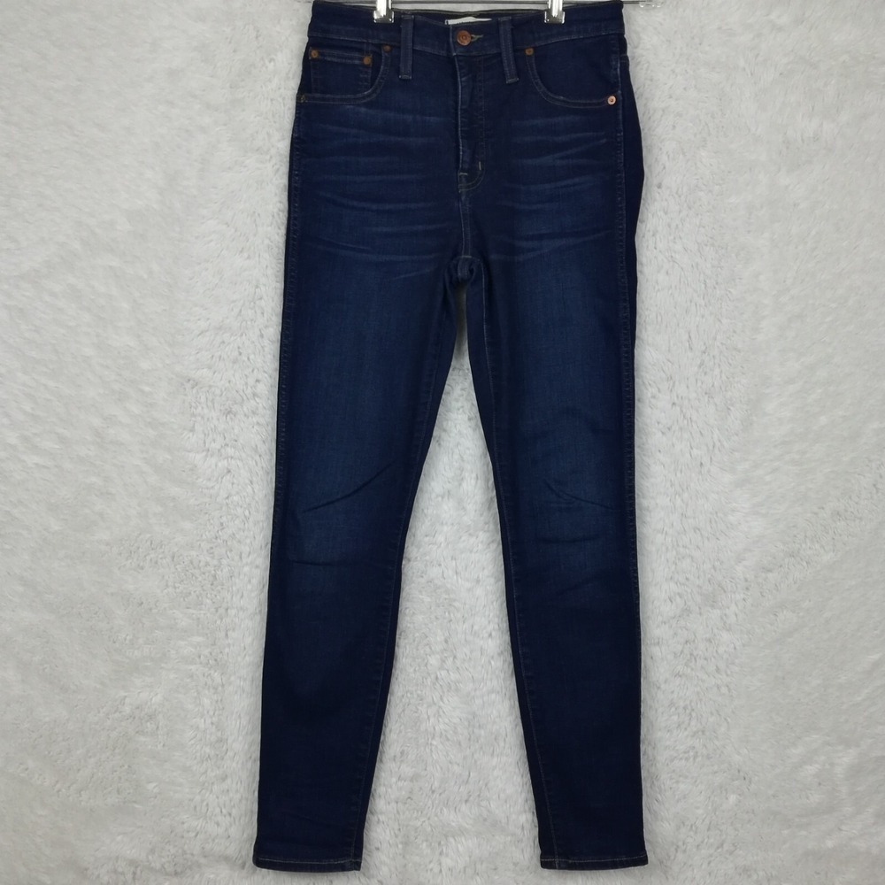 Madewell Jeans Womens Skinny Skinny 10" High Riser Blue Denim Dark Wash 27